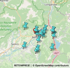 Mappa Via Giusto Navasa, 32100 Belluno BL, Italia (5.18125)