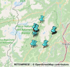 Mappa 38086 Giustino TN, Italia (8.69)
