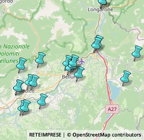 Mappa Via Antonio Pertile, 32100 Belluno BL, Italia (8.866)