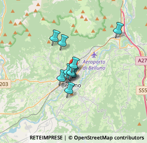 Mappa Via Antonio Pertile, 32100 Belluno BL, Italia (2.07)