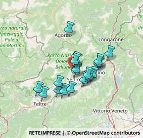 Mappa Via Rosolin, 32037 Sospirolo BL, Italia (10.301)