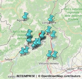 Mappa Via Vittorio Zanon, 32100 Belluno BL, Italia (10.0155)