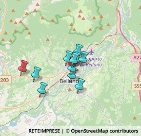 Mappa Via Vittorio Zanon, 32100 Belluno BL, Italia (2.08273)