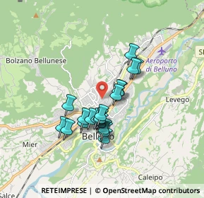 Mappa Via Vittorio Zanon, 32100 Belluno BL, Italia (1.345)