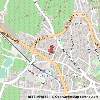 Mappa Via Giovanni Segantini, 1, 38015 Lavis, Trento (Trentino-Alto Adige)
