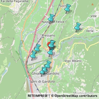Mappa Via C. Dorigatti, 38015 Lavis TN, Italia (1.68636)