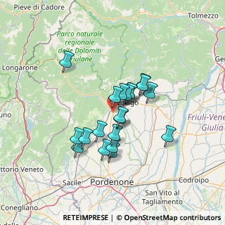 Mappa Via della Croce, 33086 Montereale Valcellina PN, Italia (10.448)