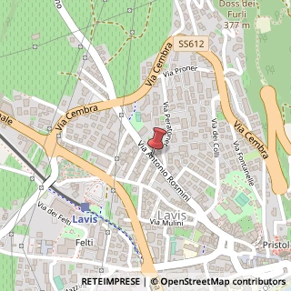 Mappa Via Antonio Rosmini,  66, 38100 Lavis, Trento (Trentino-Alto Adige)