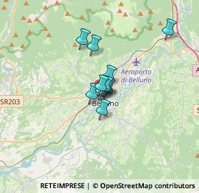 Mappa Via Giovanni De Min, 32100 Belluno BL, Italia (1.70273)