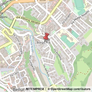 Mappa Piazza San Lucano di Borgo Prà, 32, 32100 Belluno, Belluno (Veneto)
