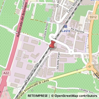 Mappa Via F. Filos, 38, 38015 Lavis, Trento (Trentino-Alto Adige)