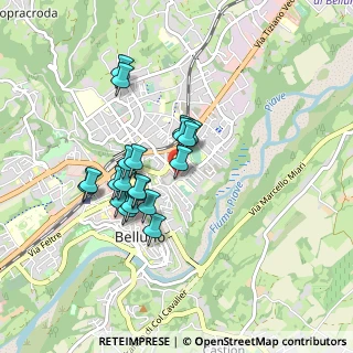 Mappa Via S. Giuseppe, 32100 Belluno BL, Italia (0.7155)