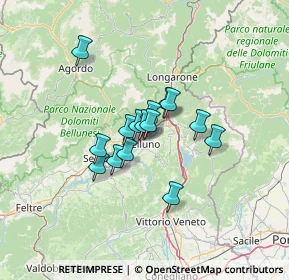 Mappa Via Bortot Francesco, 32100 Belluno BL, Italia (8.518)