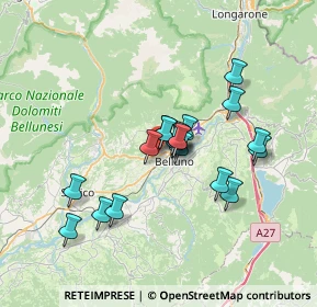 Mappa Via Fratelli Cairoli, 32100 Belluno BL, Italia (5.46)