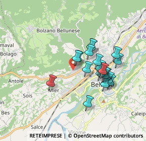Mappa Via Fratelli Cairoli, 32100 Belluno BL, Italia (1.452)