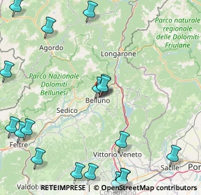 Mappa Via Francesco Frescura, 32100 Belluno BL, Italia (24.042)