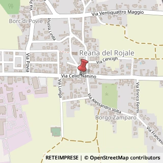 Mappa Via C.Nanino, 63, 33010 Reana del Rojale, Udine (Friuli-Venezia Giulia)