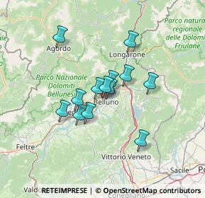 Mappa Via Gregorio XVI, 32100 Belluno BL, Italia (9.66154)