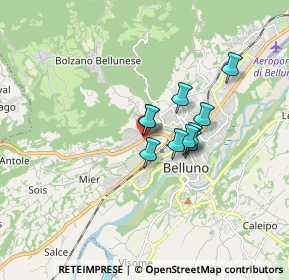 Mappa Via Gregorio XVI, 32100 Belluno BL, Italia (1.35364)
