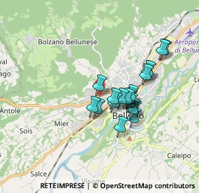 Mappa Via Gregorio XVI, 32100 Belluno BL, Italia (1.364)