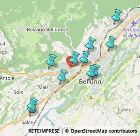 Mappa Via Gregorio XVI, 32100 Belluno BL, Italia (1.75273)