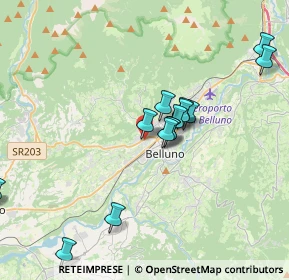 Mappa Via Gregorio XVI, 32100 Belluno BL, Italia (3.84933)