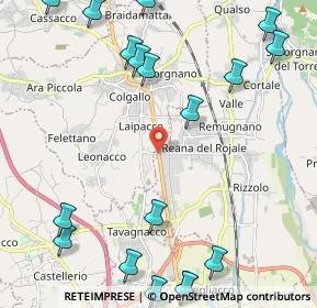 Mappa 33019 Reana del Rojale UD, Italia (2.96333)