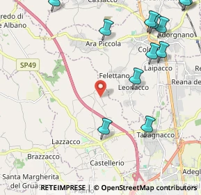 Mappa Via del Ciuch, 33010 Pagnacco UD, Italia (2.83833)