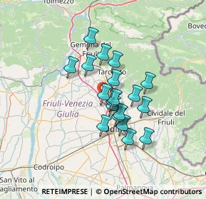 Mappa Via del Ciuch, 33010 Pagnacco UD, Italia (9.73158)
