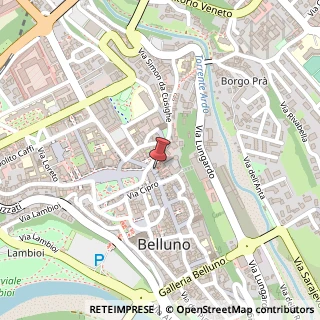 Mappa Piazza Vittorio Emanuele II,  5, 32100 Belluno, Belluno (Veneto)