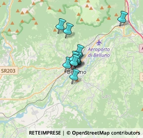 Mappa Via Cavour, 32100 Belluno BL, Italia (1.74636)