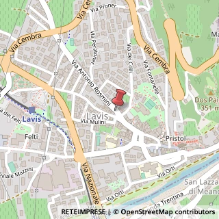 Mappa Piazza Grazioli, 12, 38015 Lavis, Trento (Trentino-Alto Adige)