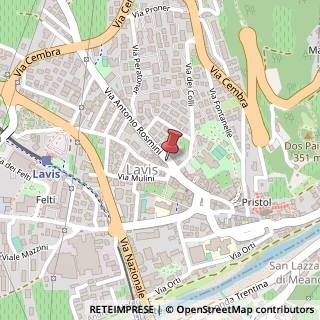 Mappa Via A. Rosmini, 3, 38015 Lavis, Trento (Trentino-Alto Adige)