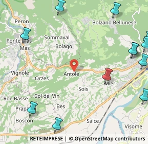 Mappa Via Antole, 32100 Belluno BL, Italia (3.6225)