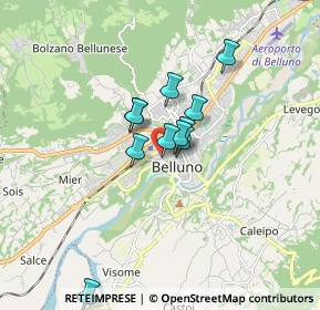 Mappa Via Loreto, 32100 Belluno BL, Italia (1.14)