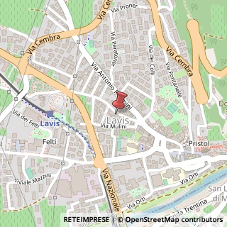 Mappa Via Clementi Giuseppe, 25, 38015 Lavis, Trento (Trentino-Alto Adige)