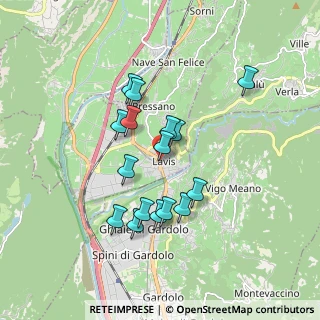 Mappa Via Mulini, 38015 Lavis TN, Italia (1.49688)
