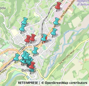 Mappa Via Antonio Ceccati, 32100 Belluno BL, Italia (1.086)