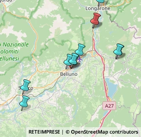 Mappa Via Barozzi Sebastiano, 32100 Belluno BL, Italia (7.65818)