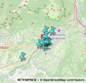 Mappa Via Eustacchio Rudio, 32100 Belluno BL, Italia (1.55455)