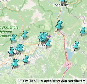 Mappa Via Pellegrini Francesco, 32100 Belluno BL, Italia (8.8035)
