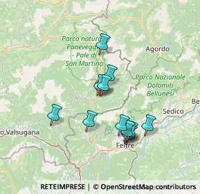 Mappa Mezzano, 38050 Mezzano TN, Italia (11.95917)