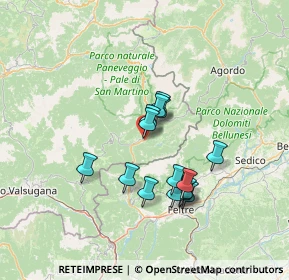 Mappa Mezzano, 38050 Mezzano TN, Italia (10.97667)