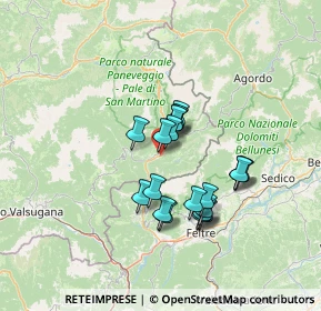 Mappa Mezzano, 38050 Mezzano TN, Italia (10.65)