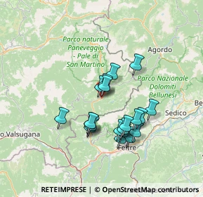 Mappa Mezzano, 38050 Mezzano TN, Italia (11.5745)