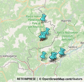 Mappa Mezzano, 38050 Mezzano TN, Italia (10.80727)