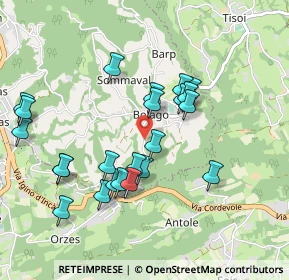 Mappa Via Bolago, 32036 Belluno BL, Italia (0.91304)
