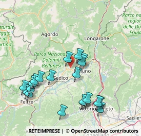 Mappa Via Bolago, 32036 Belluno BL, Italia (16.457)