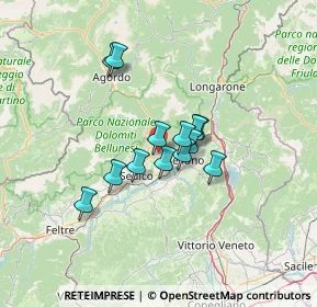 Mappa Via Bolago, 32036 Belluno BL, Italia (9.27769)