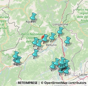 Mappa Via Bolago, 32036 Belluno BL, Italia (17.6205)